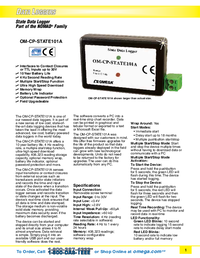 Thumbnail of document Data Sheet - OM-CP-STATE101A State Data Logger, Part of the NOMAD Family